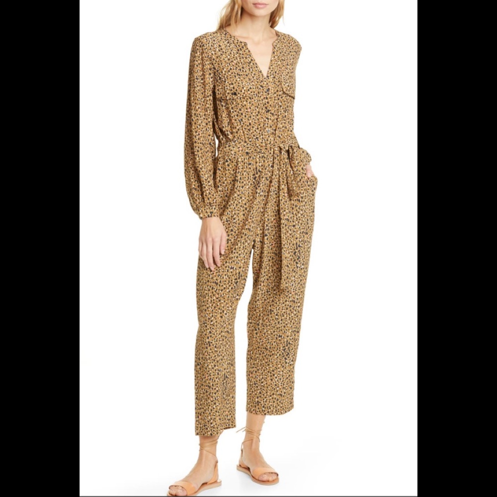 NWT Dolan Anthropologie Cheetah Print Jumpsuit